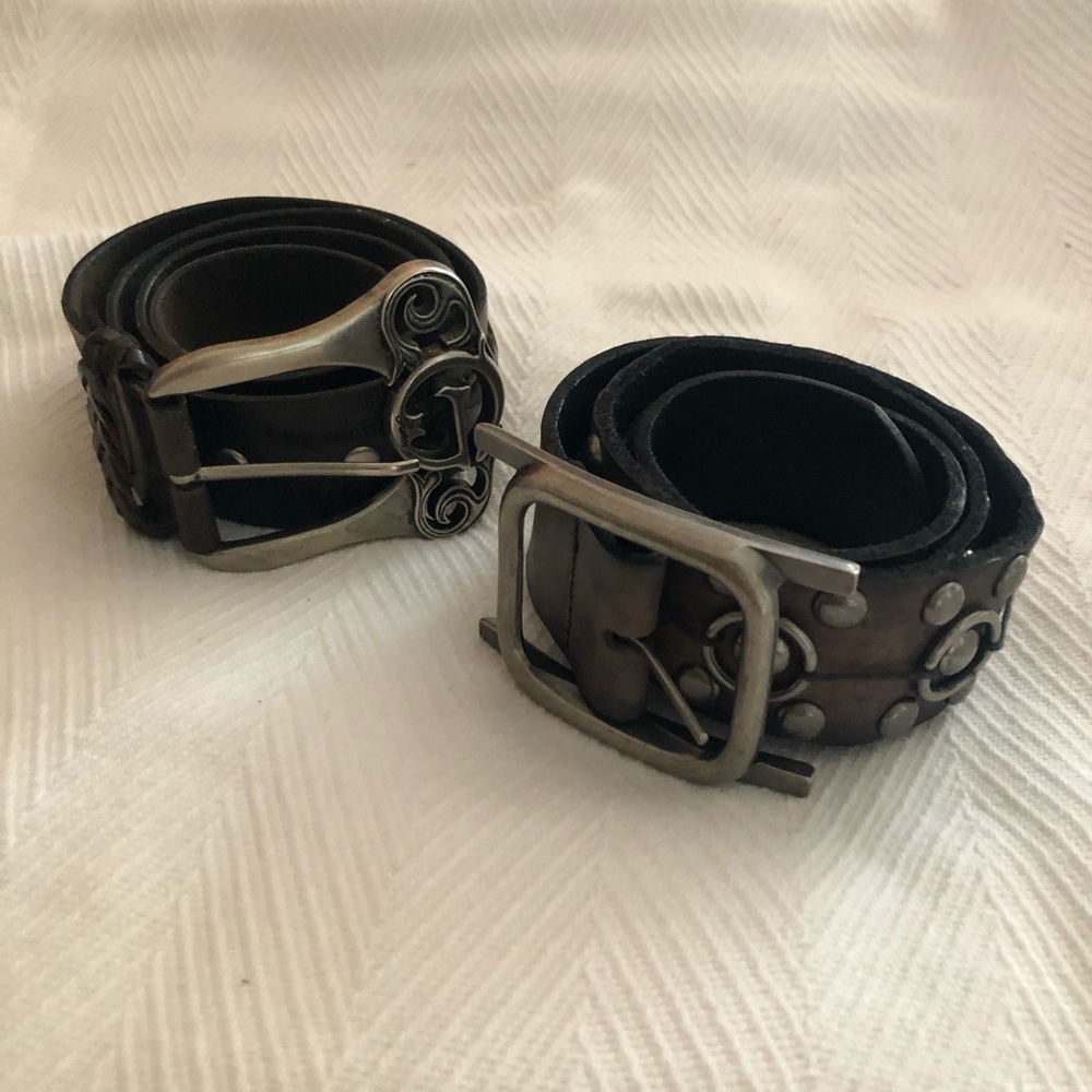 2 Guess genuine leather belts size s/m
